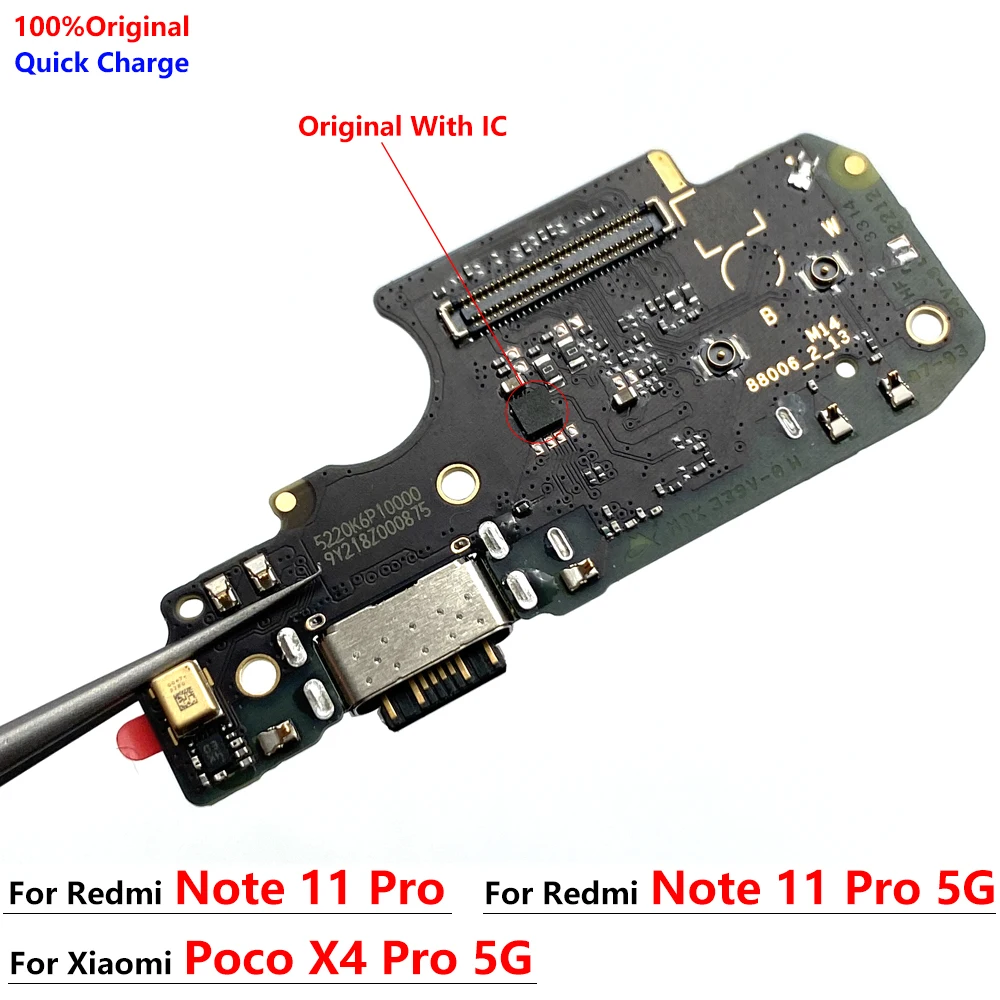10buc, Original Pentru Xiaomi Poco X4 Pro Redmi Nota 11 Pro 5G USB Port de Încărcare de Andocare Încărcător Conector Placa de Cablu Flex