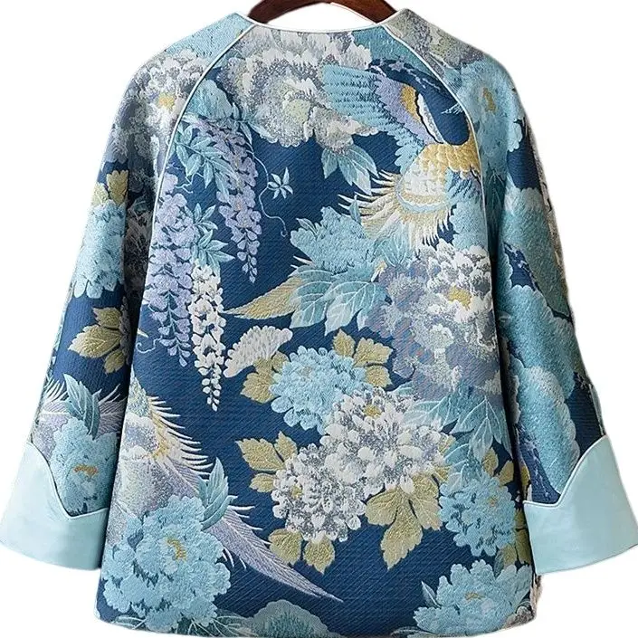2023 noul stil Chinezesc tradițional hanfu haina tradițională mâneci lungi tangsuits bluza femei retro jacquard tang se potriveste haina