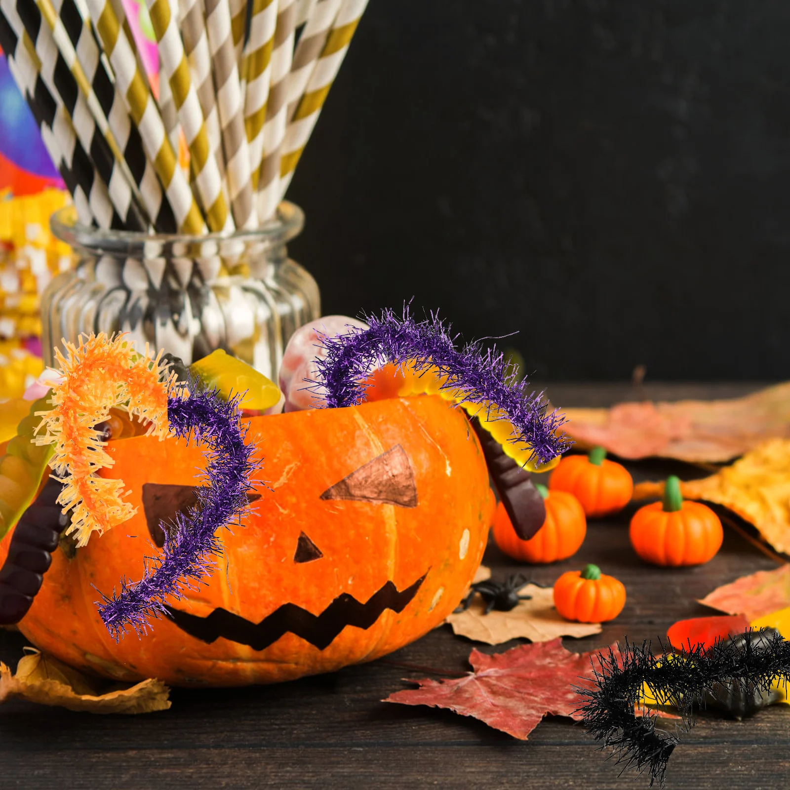 4 Role De Halloween Cameră Decor Decoratiuni Bare De Culoare Ghirlanda Manta Cununa Pvc Acasă Groază