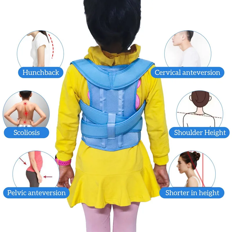 GHORTHOUD Copii Corector de Postura Corset Ortopedic Umăr Suport Lombar Corecție Pentru Copii Îndrepta Centura Superioară