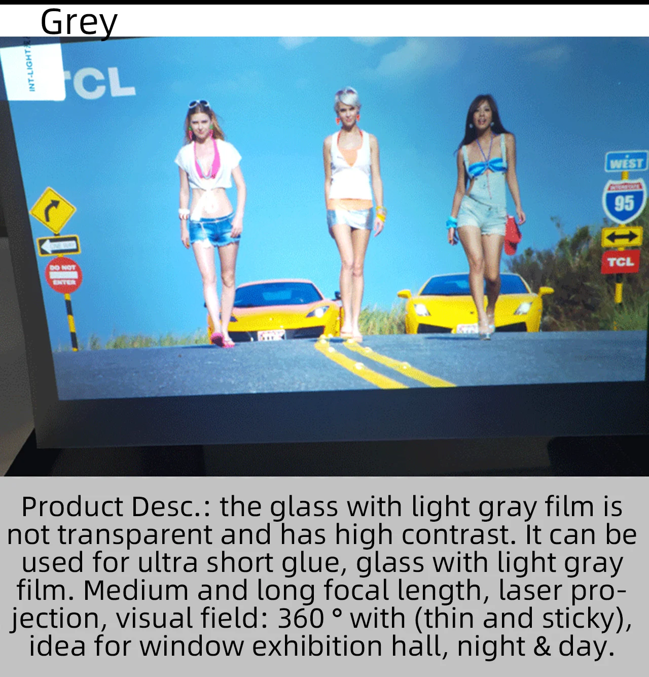NewYinzam Proiector Spate, Proiecție de Film, Holograma 3D Folie Ecran Holografic Film cu Înaltă Definiție Transparent Ecranul din Spate