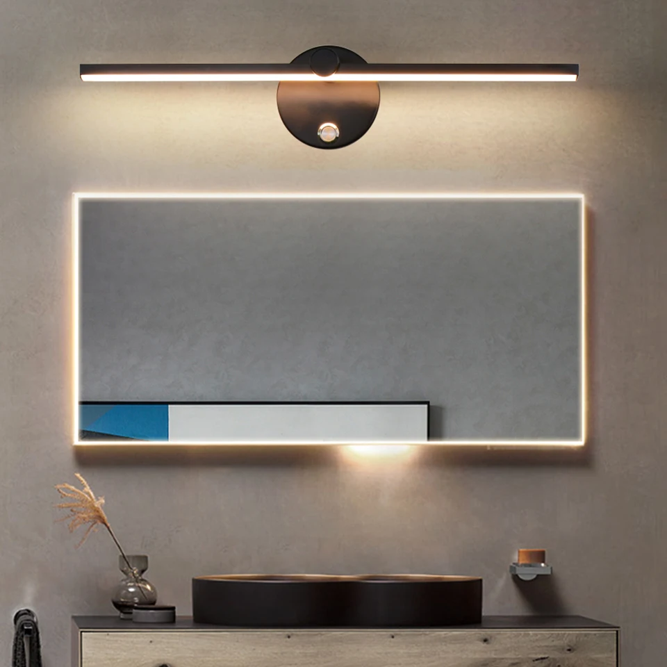 Nordic LED Lămpi de Perete de Interior Lumini de Perete pentru Casa Dormitor Noptieră cu Oglindă Frontală cu Comutator de Perete Tranșee 8W Înaltă Calitate
