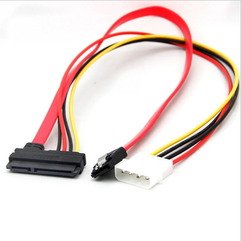 SATA Combo 15 Pini Putere și 7 Pini Cablu de Date 4 Pin Molex la Serial ATA Conduce Cablu Molex la Sata Power Adapter 44cm