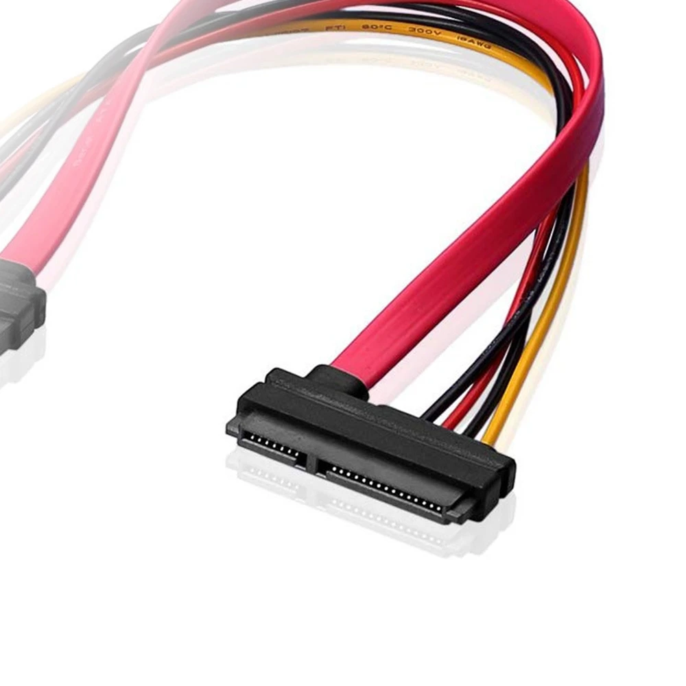 SATA Combo 15 Pini Putere și 7 Pini Cablu de Date 4 Pin Molex la Serial ATA Conduce Cablu Molex la Sata Power Adapter 44cm