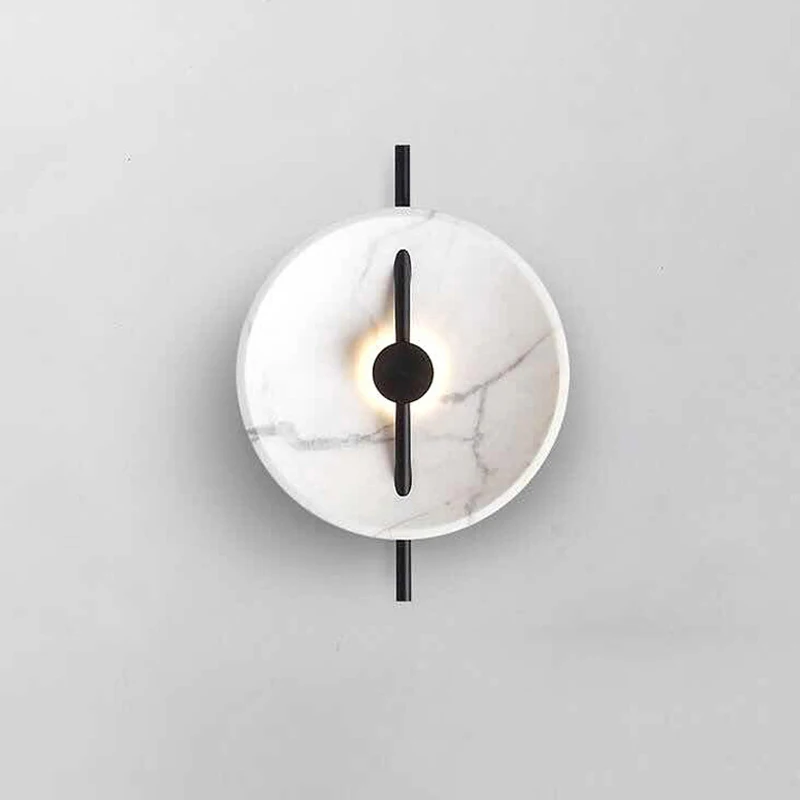 Scandinav Minimalist Circular Alb Negru Acasa Living Lampă Decorativă Modernă Creative Homestay Patul De Perete Led Lumina