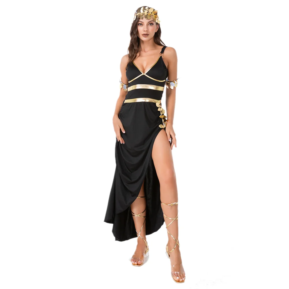 Sexy Egiptene Cleopatra Princess Doamnelor Costum De Halloween Medievală Greacă Zeița Cosplay Rochie Fancy