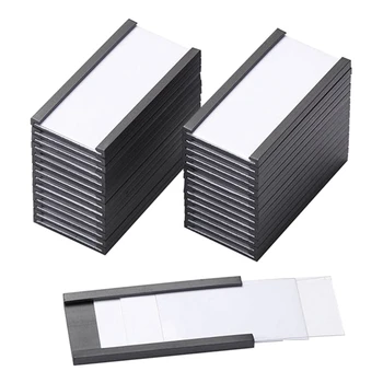 100buc Magnetic suport de Eticheta Cu Date Magnetice Deținătorii de Carduri Cu Clar de Plastic de Protecție Pentru Raft Metalic (1 X 2Inch)