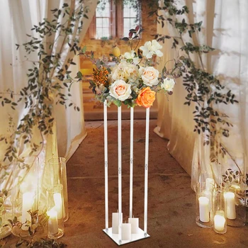 100cm Acrilic Suport pentru Flori, Nunta Geometrice Vaza de Flori Coloana Stand Pentru Decor Acasă