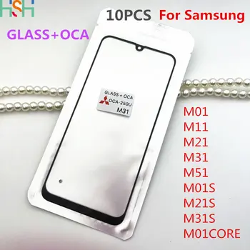 10buc/lot Pentru Samsung Galaxy M10 M20 M30 M40 M10S M20S M30S STICLĂ+OCA LCD Frontal Exterior Obiectiv Touch Ecran Înlocuire