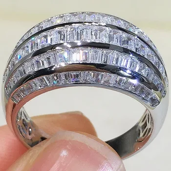14K Moissanite Inel cu Diamant Da Pai Inel Plin de Mosang Diamante de Lux Masculin/Feminin Degetul Arătător Ring Personalizate Cuplu Inel