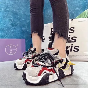 2023 Moda Minunat Indesata Adidasi Femei Talpă Groasă Fete Pantofi Sport Luminoase De Moda Casual, Tata Pantofi Pentru Femeie Încălțăminte