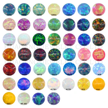 20mm Dimensiuni Mari OP01-OP74 Opal Margele Vrac tv cu Baza Cabochon Amestecat Sintetic Creat Pietre Rotunde Multicolore Pietre Opal