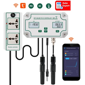 3 în 1 PH CE TEMP Apei de Calitate Detector WiFi On-line PH CE Controler de Tip BNC Sonda cu Releu Plug pentru Acvariu Hidroponice