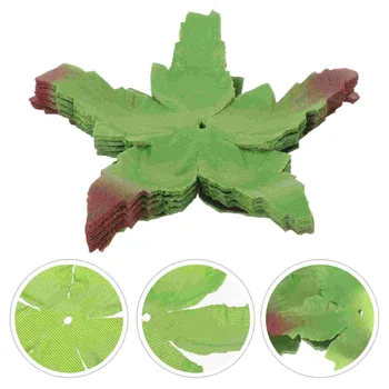 50 Buc Artificiale Tor Flori Sepale DIY Ghirlanda Simulat Calyxes Țesătură Pânză Verde Buchete de Nunta