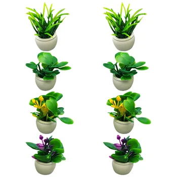 8 Buc Masa Din Bucătărie Centerpieces Mini Ghivece Cu Plante De Plastic De Uz Casnic Floare Miniatură Sala De Mese Plante De Apartament