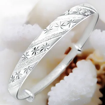 999 argint Original Fulg de nea star Brățări brățări pentru femei de Moda de Petrecere, Accesorii de Nunta Bijuterii Cadou de Crăciun