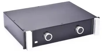 Aluminiu Preamplificator Șasiu Preamp Cabina de Amplificator Audio Caz Diy Cutie din Aluminiu cu buton de 430*90*308MM 4309