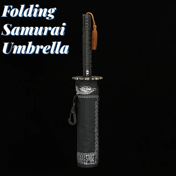 Anime Creative Sabie de Samurai Umbrela Pliere Epocă Umbrela Automata Cutit Umbrela Japonia Sabie Ninja Umbrela Katana 파라솔