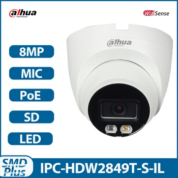 Dahua IPC-HDW2849T-S-IL 8MP Camera IP Inteligent Dual Cupolă de Lumină Construit în MICROFON SMD Plus IP67 WizSense de Supraveghere de Rețea aparat de Fotografiat