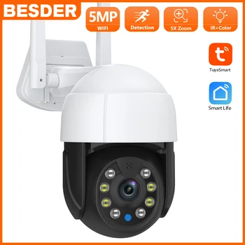 De 5MP, Zoom 5X Tuya Camera IP 3MP WiFi în aer liber, Mini Protecție de Securitate CCTV Cam 1080P Culoare Viziune de Noapte Smart Home Monitor Interior