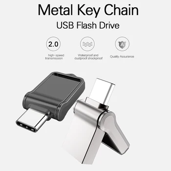 De TIP C USB Flash Drive 64GB OTG Mare Viteză Pen Drive 2 in 1 Mini Stick de Memorie Capacitatea Reală Cadou Creativ