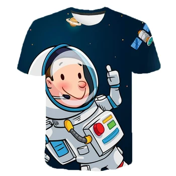 Desene animate pentru Copii tricou Pentru Băieți Copii Haine Fete Haine de Ziua 3-14 ani Tricou Nouă Planete Graphic Tee Copil T-shirt
