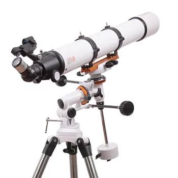 F90080MM Telescop Astronomic cu Montură Ecuatorială Refracție distanță focală Mare deschidere Mare HD 