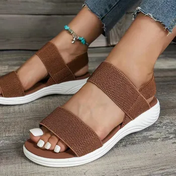Femei Pană Toc Platforma Confortabile Sandale de Doamnelor în aer liber, Sandale de Plajă Banda Elastica Designer de Pantofi Sandale de Vara Femei