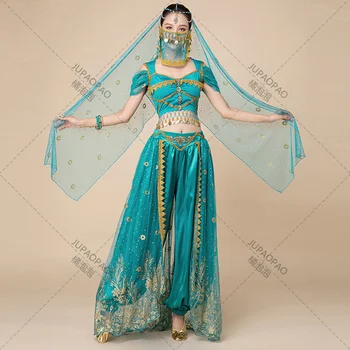 Festivalul Arabian Princess Costume De Dans Indian Broda Bollywood Jasmine Petrecere Cu Costume Cosplay Jasmine Printesa Costum De Lux