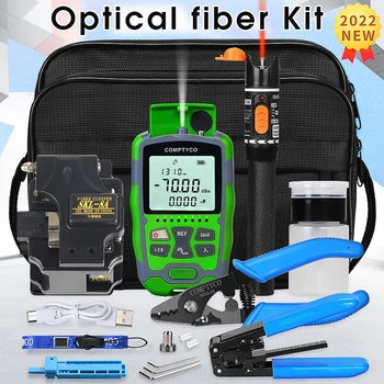 Fibra Optica Kit de Instrument cu SKL-8A Fiber Cleaver -70+10dBm/-50+26dBm 3 in 1 Mini Optical Power Meter 10Mw Visual fault Locator