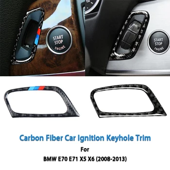 Fibra de Carbon de Styling Auto Cheii Cadru Decorativ Autocolante Tapiterie Auto Styling Pentru BMW E70 X5 X6 E71 2008-2013 Accesorii Auto