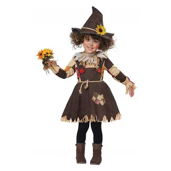 Halloween Expertul de Copii Copilul Patch-uri de Dovleac Sperietoare Cosplay Costum Carnaval Clovn de Circ părinte-copil Rochie Fancy