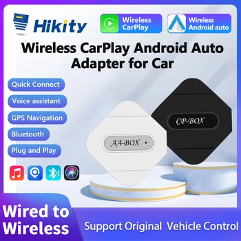 Hikity AI CarPlay Cutie Wireless CarPlay, Android auto Adaptor Mini-Ușor de Navigare GPS Auto Play Streaming Cutie