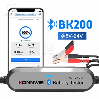 KONNWEI BK200 Mobile APP de Control Bluetooth Baterie de Masina Tester Pentru Baterii plumb Acid GEL AGM EFB Baterie Litiu 6V 12V 24V