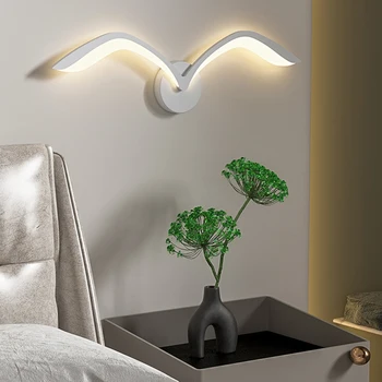 LED Lampă de Perete Modernă Pescăruș Forma de Lumina de Perete Pentru Casa Dormitor Scări Camera de zi Canapea Fundal Iluminat Decor Lampa de Prindere