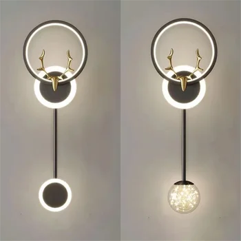 LED-uri Moderne Simplă Lampă de Perete Dormitor Lampă de Noptieră Creative Nordic Syle Studiu coridor Coridor Living Fundal Lumina de Perete