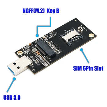 M2 Pentru SIM USB Adaptor M. 2 M2 de unitati solid state B Cheia USB 3 3.0 Converter USB3.0 Card de Expansiune pentru 3G/4G/5G Module