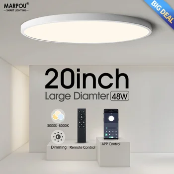 Marpou Inteligent Lumina Plafon Candelabru Lampă cu Led-uri de Prindere 85V220V 48W Control de la Distanță Inteligent APP Camera de zi Dormitor Bucatarie