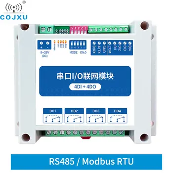 ModBus RTU Serial IO Modulul de Interfata RS485 4DI+4AM 4 Ieșiri Digitale Feroviar de Instalare 8~28VDC COJXU MA01-AXCX4040