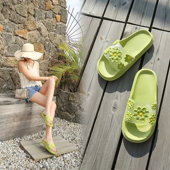 Moda Vara Papuci De Femei Pantofi de Plaja si Non-alunecare de PVC în Afara casei, Diapozitive, Flip Flops Platforma Groasa Sofe Feminin Etaj Pantofi