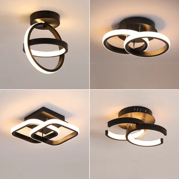 Moderne LED Lampă de Plafon 2 Inele de Design Creativ, Lumina Plafon Interior Corpuri de Iluminat Hol Balcon Culoar Birou, Sala de Mese