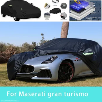 Pentru Maserati gran turismo în aer liber Protecție Completă Masina Acoperă stratul de Zăpadă Parasolar rezistent la apa Praf de Exterior accesorii Auto