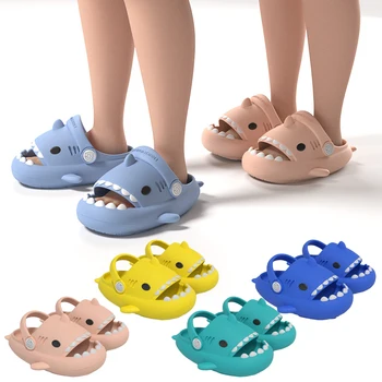 Rechin drăguț Copii Sandale de Vară Papuci pentru Copii, Pantofi de Desene animate Rechin Slide-uri Fete Baieti Copii Talpă Moale Anti-Alunecare Papuci