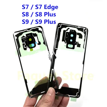 Spate De Sticlă Transparentă Pentru Margine Samsung Galaxy S7 S7 S8 S8 S9 Plus S9Plus Capac Baterie Spate A Ușii Carcasei S8+ S9+