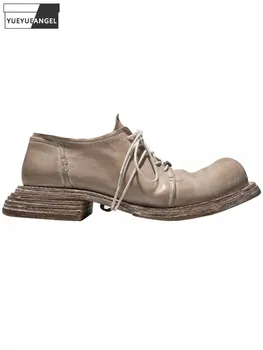 Vintage Piele Naturala Pantofi Barbati Marimea 45 46 47 48 Manual De Cai De Înaltă Calitate Piele Harajuku Oxfords Personalizate 15 Zile