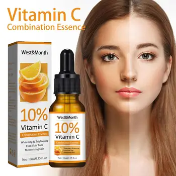 Vitamina C Ser de Albire pentru Față Ser Facial cu Acid Hialuronic Dark Spot Remover-coreean de Îngrijire a Pielii Produse de ingrijire a Pielii 10ml K1B5