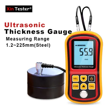 Xin Tester Digital Ultrasonic de măsurare a Grosimii Tester Metal Sticlă 1.2-225mm Viteza de propagare a Sunetului Metru 0,1 mm Rezolutie Display LCD