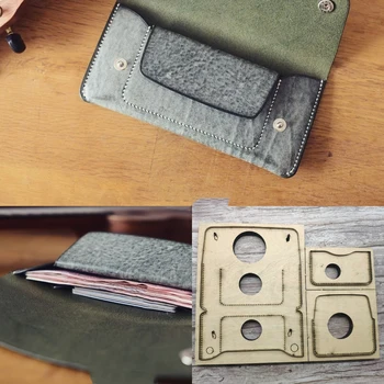designer pielărie șablon de tăiere portofel card de hoder mor cutter cuțit de mucegai mașină de mână punch tool set 200x95mm